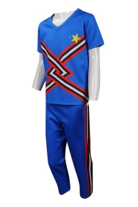 CH177 網上下單兒童啦啦隊服 來樣訂做啦啦隊服 設計男童短袖啦啦隊服專營店 啦啦操